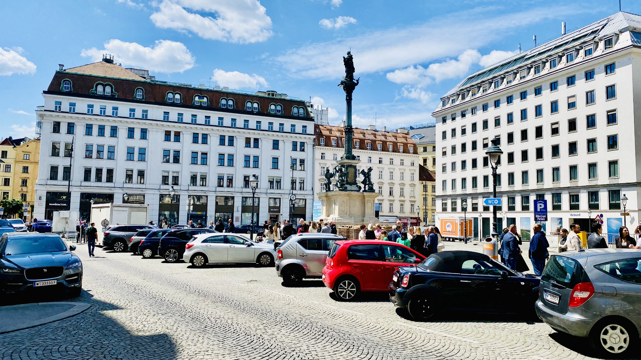 Historic square Am Hof in Vienna.